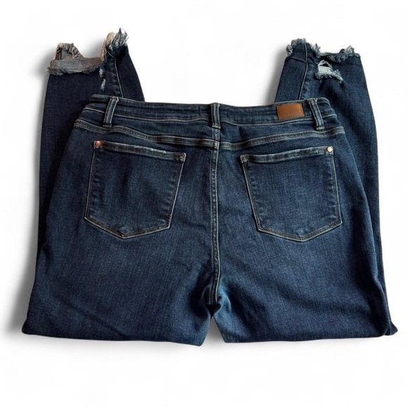 Judy Blue Denim - Judy Blue Size 15/32 Slim Fit Jeans Distressed Dark Wash High Rise